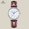 High Quality Women′s Quartz Watch with Brown Lether Strap 71039